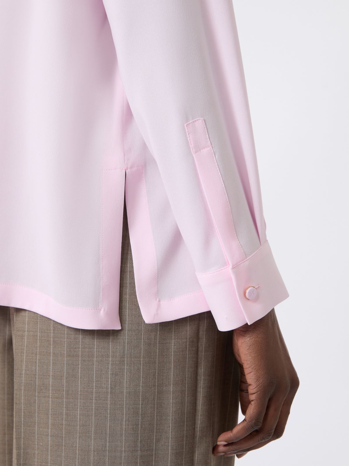 Silk charmeuse blouse - PINK - Max Mara - 6