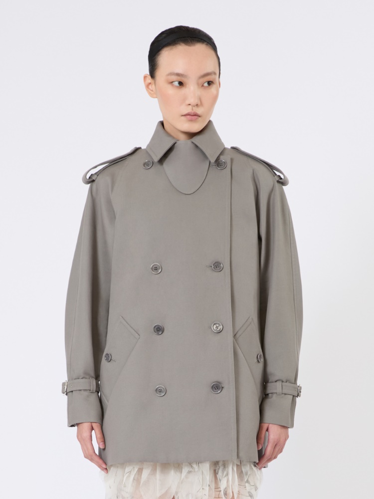Short cotton duster coat - MEDIUM GREY - Max Mara - 2