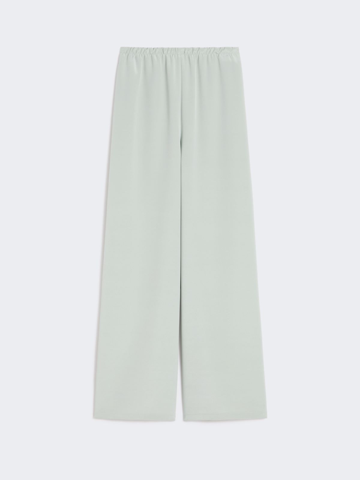 Pantalon en crêpe de Chine de soie - VERT PASTEL - Max Mara - 8
