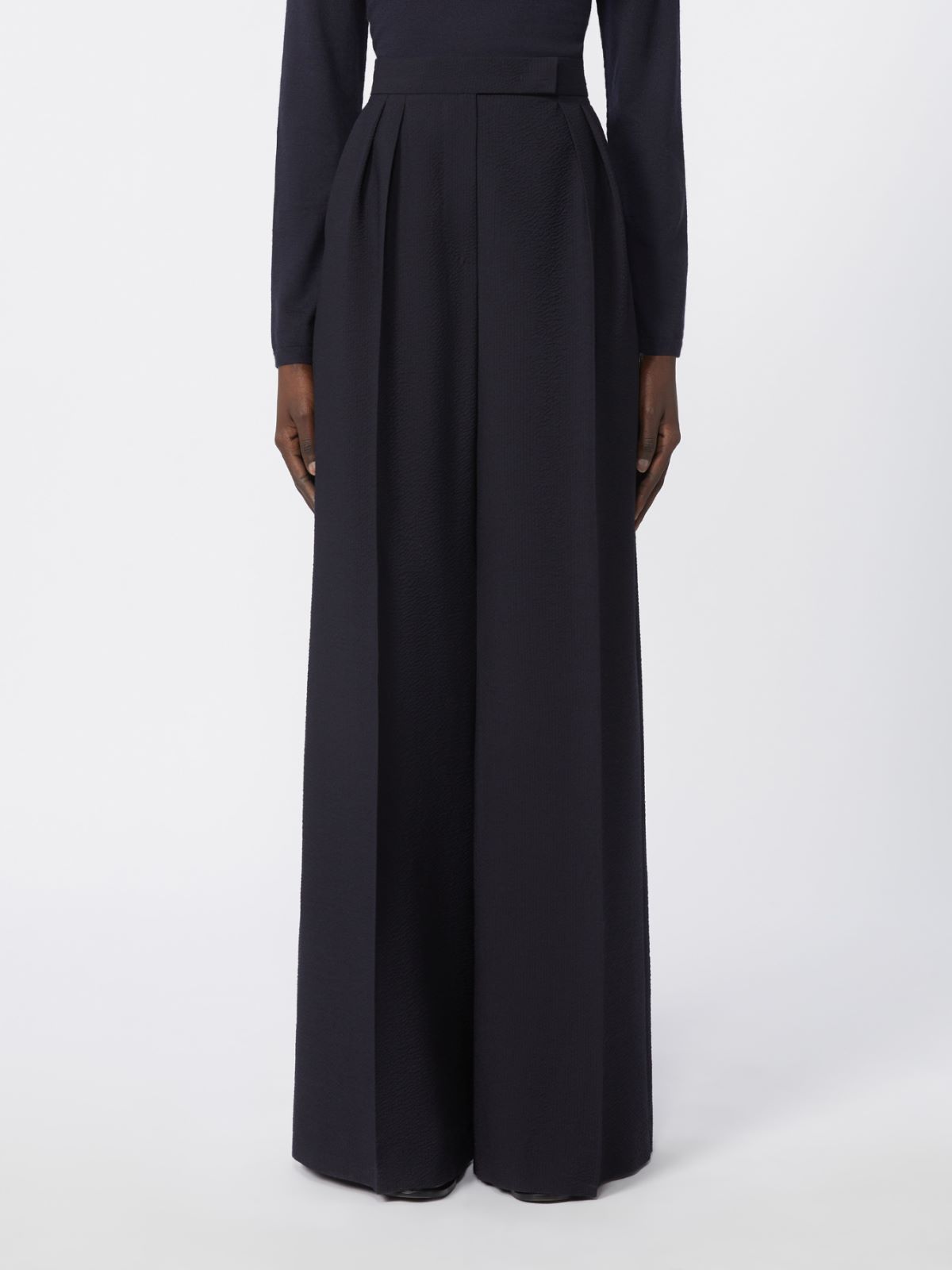 Wool seersucker trousers - ULTRAMARINE - Max Mara - 5