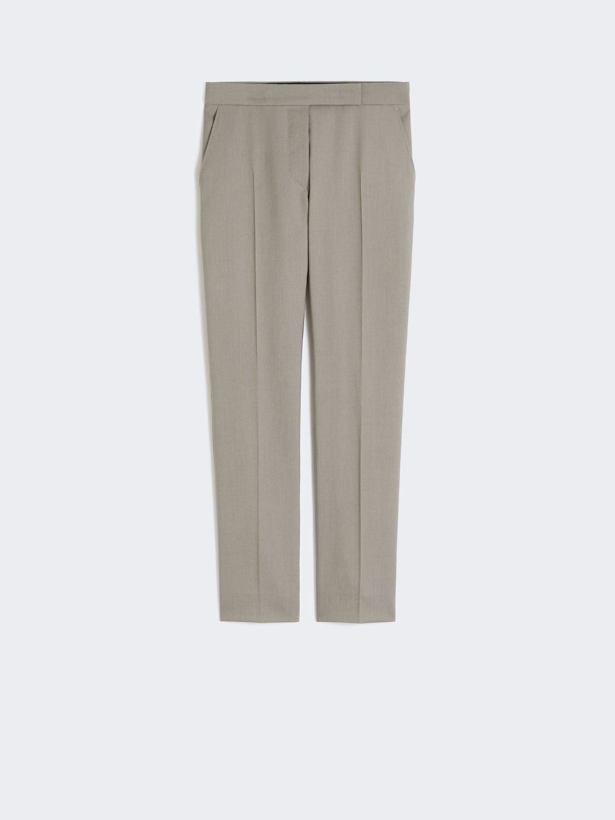 Wool, mohair and silk slim-fit trousers - MEDIUM GREY - Max Mara - 4