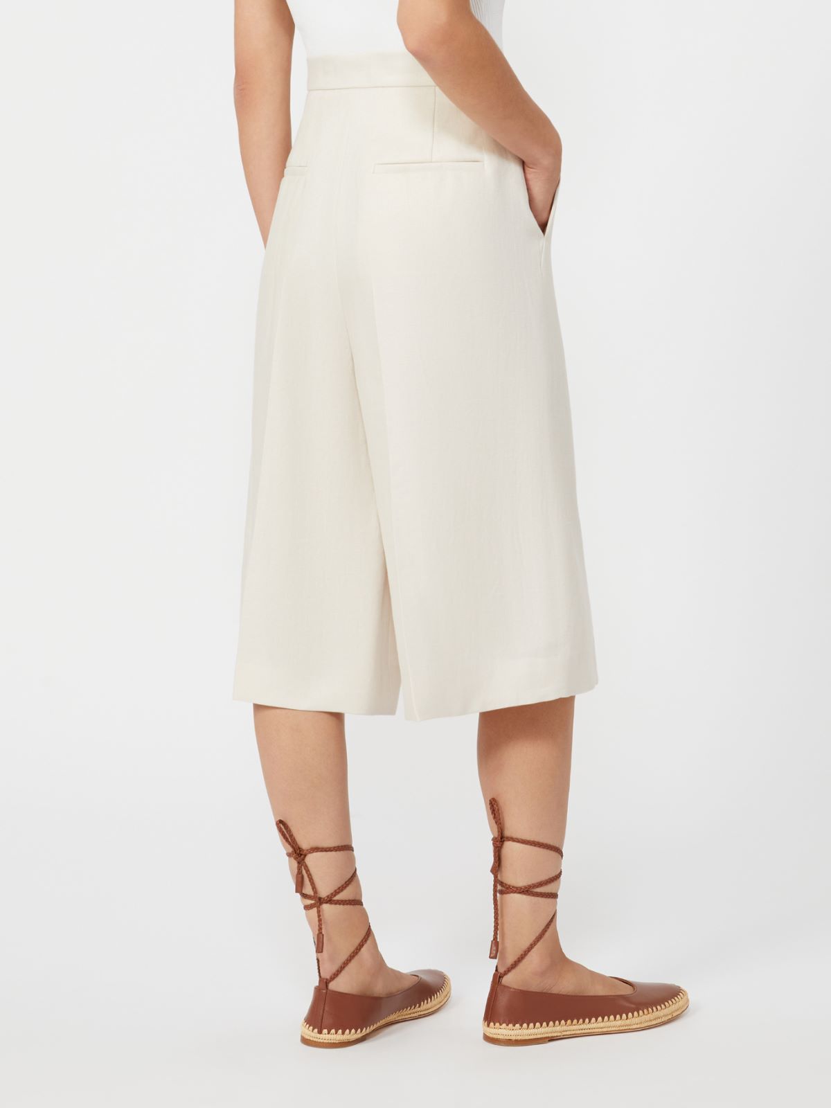 Linen Bermuda shorts - BEIGE - Max Mara - 8