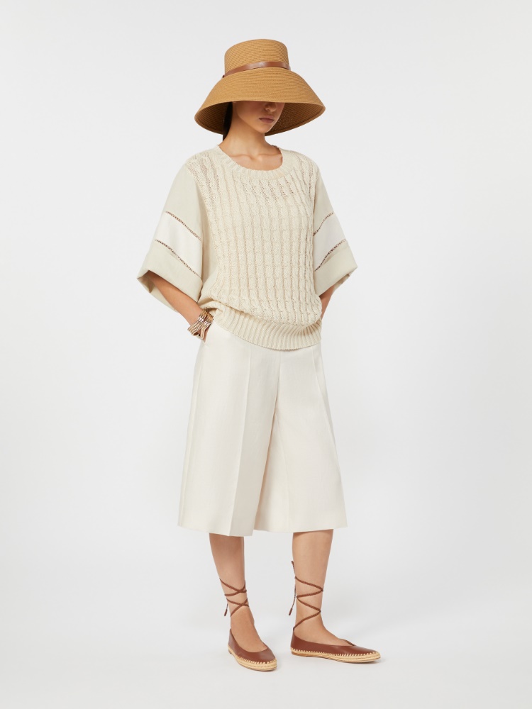 Linen Bermuda shorts - BEIGE - Max Mara