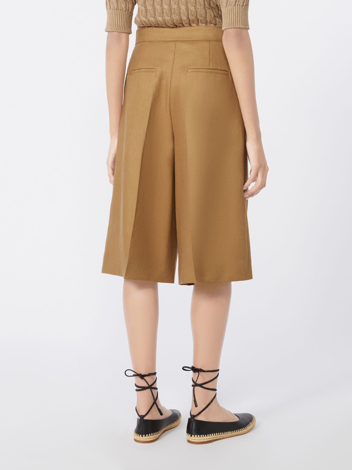 카키 린넨 쇼츠 - SAND - 3