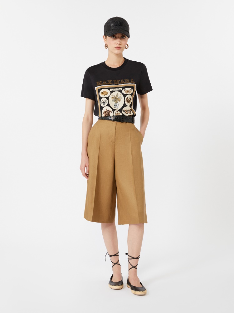 카키 린넨 쇼츠 + SAND - Max Mara