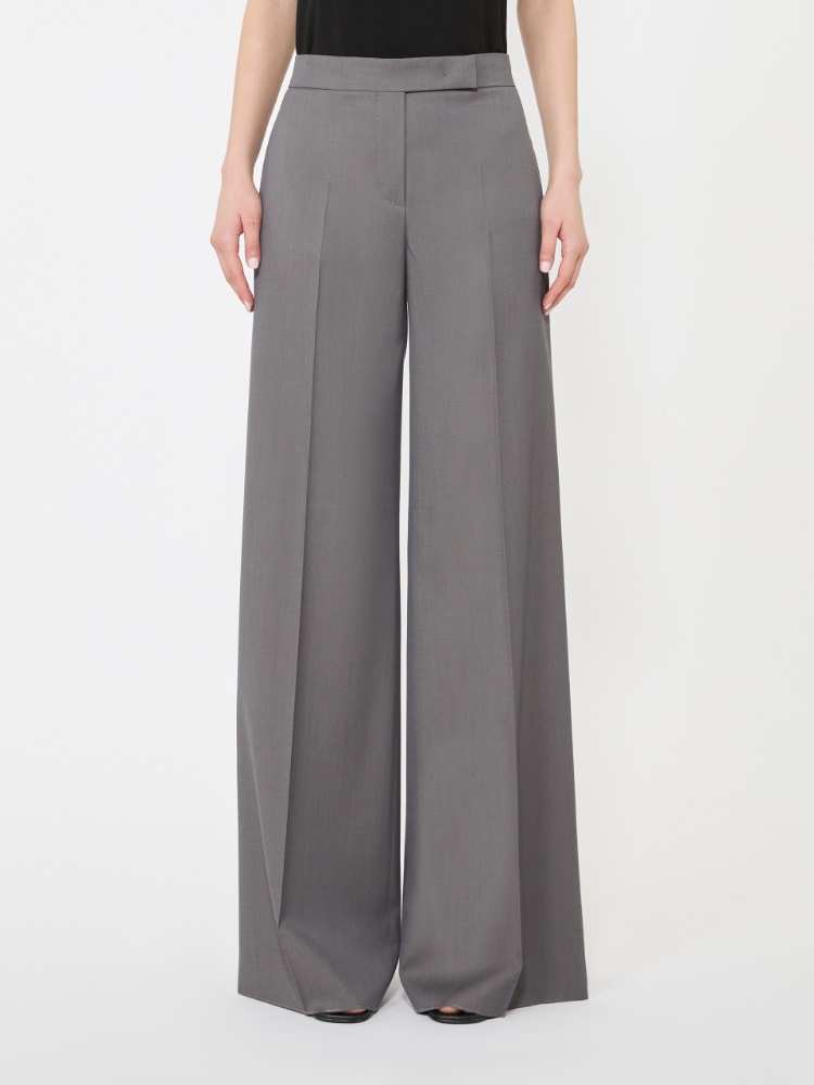 Gabardine wool trousers - MEDIUM GREY - 2