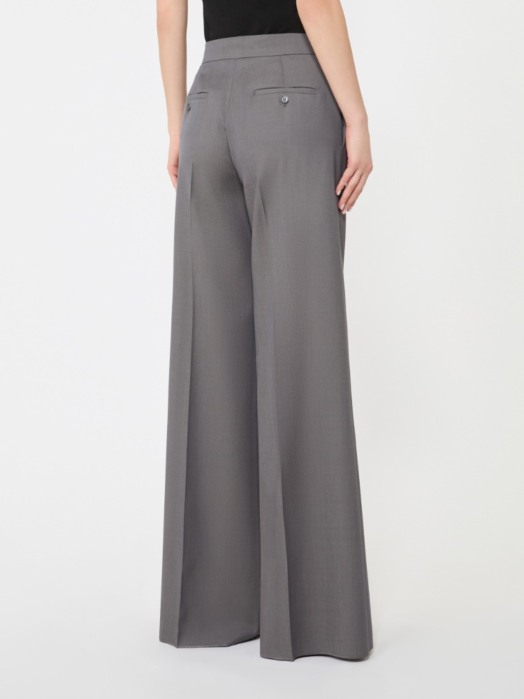 Gabardine wool trousers - MEDIUM GREY - 3