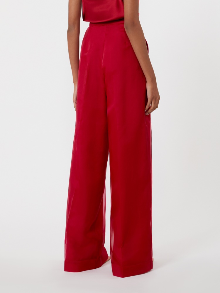 Silk organza trousers - GERANIUM - Max Mara - 3