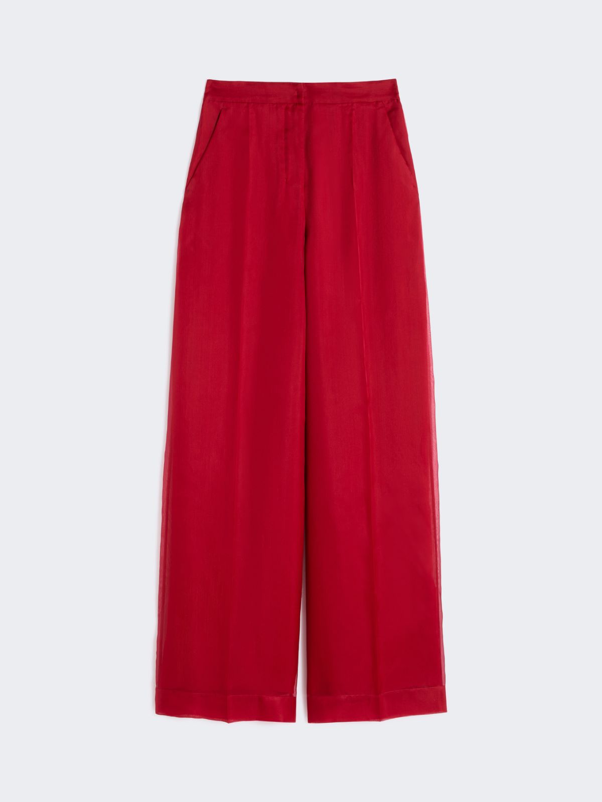 Silk organza trousers - GERANIUM - Max Mara - 4
