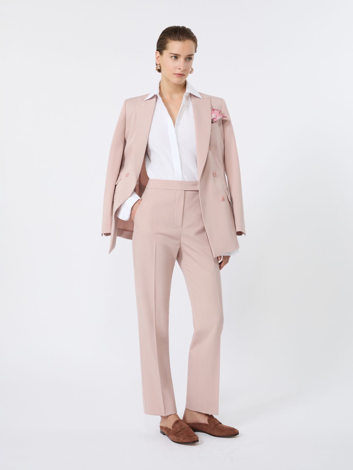 Comfortable wool trousers - PINK - Max Mara