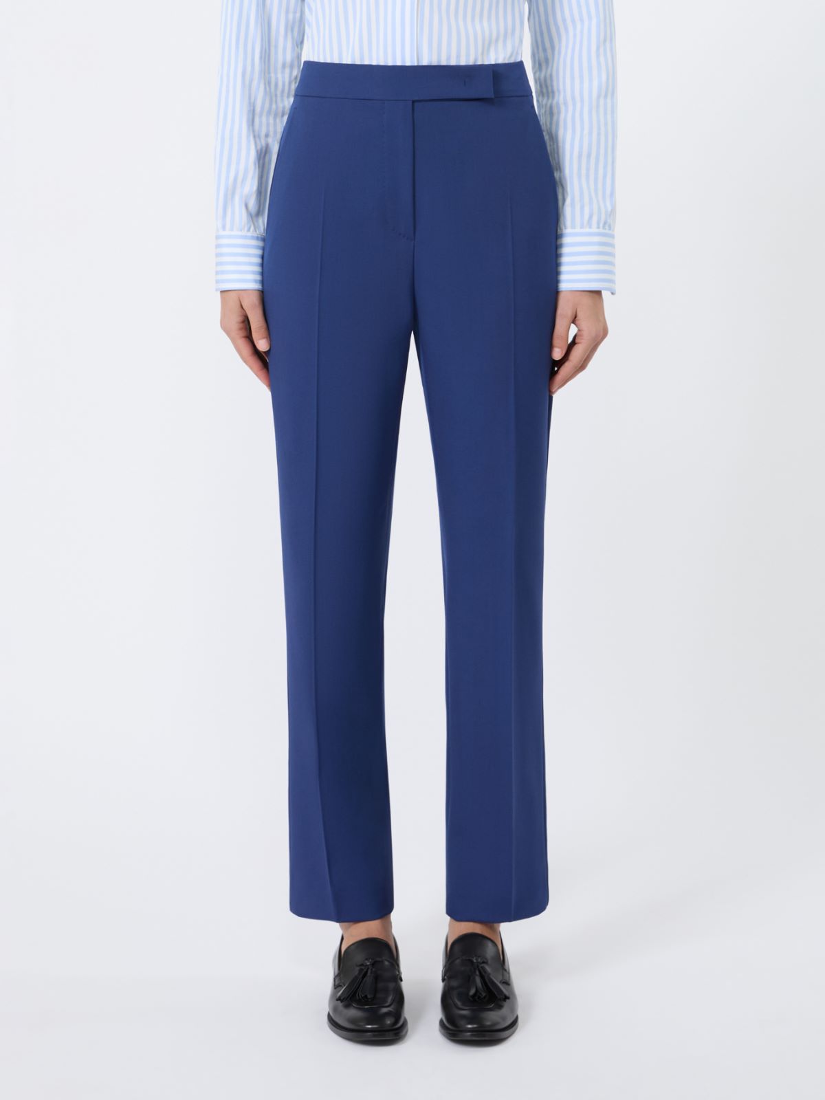 Pantalon en laine confortable - BLEU DE CHINE - Max Mara - 5
