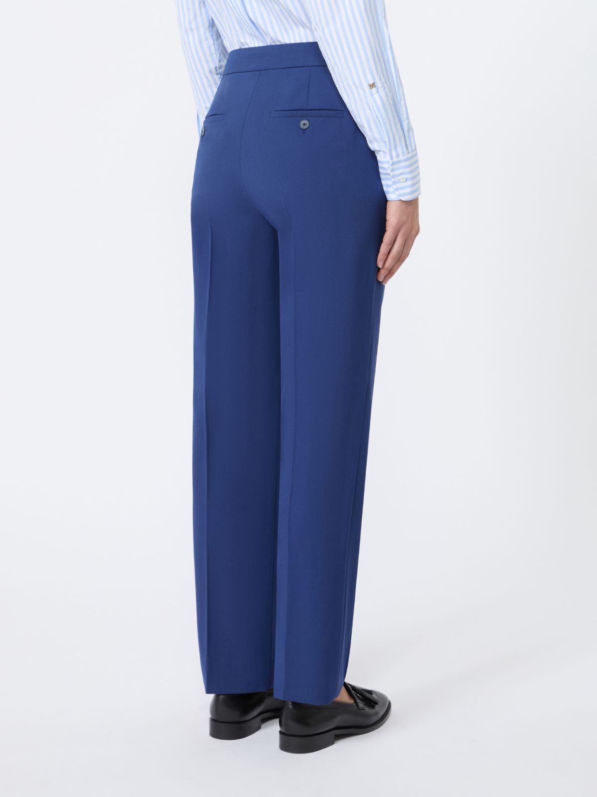Pantalon en laine confortable - BLEU DE CHINE - Max Mara - 5