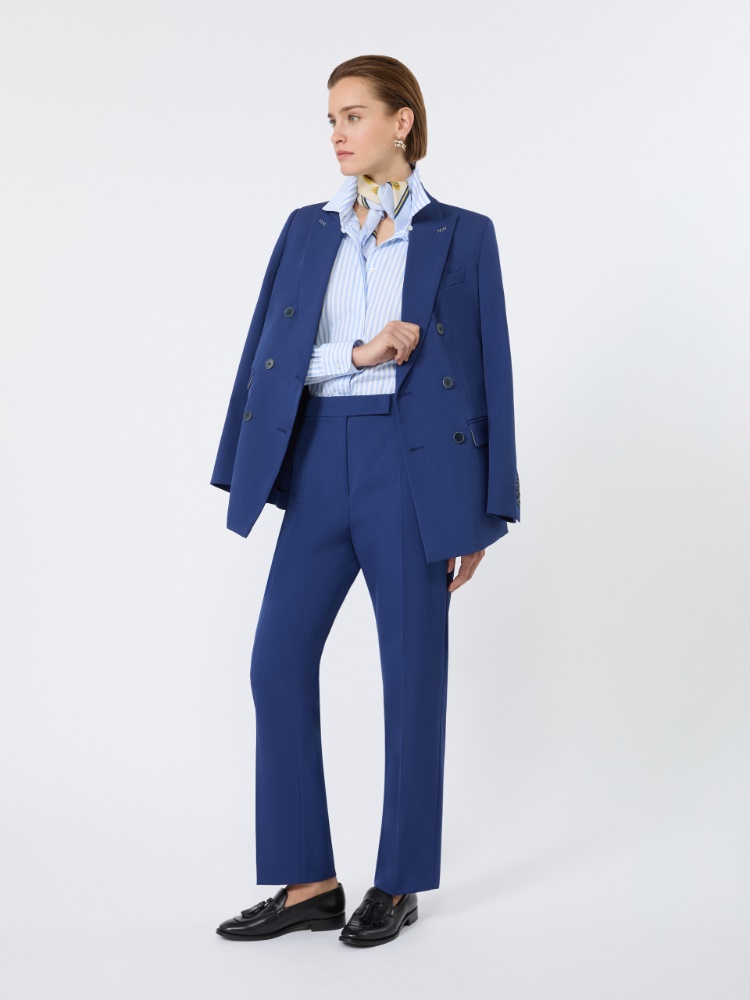 Pantalon en laine confortable - BLEU DE CHINE - Max Mara