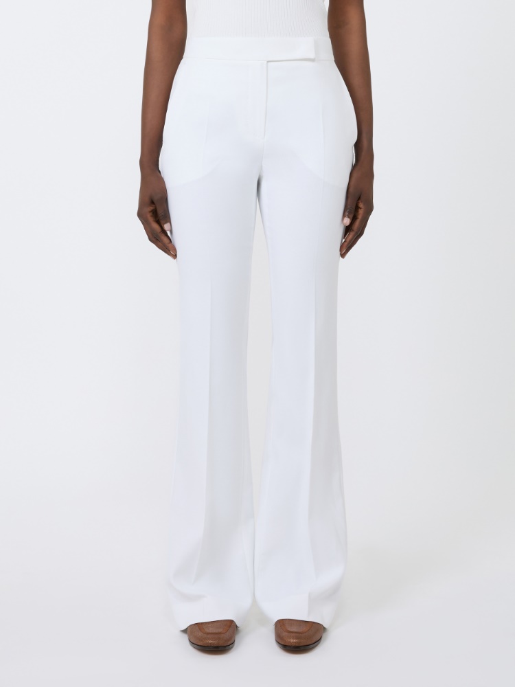 Slim-fit crepe canvas trousers - OPTICAL WHITE - Max Mara - 2