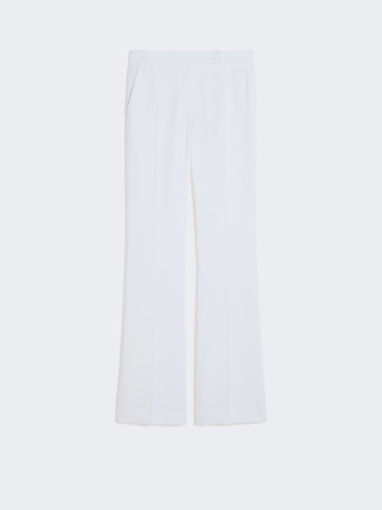 Slim-fit crepe canvas trousers - OPTICAL WHITE - Max Mara - 4