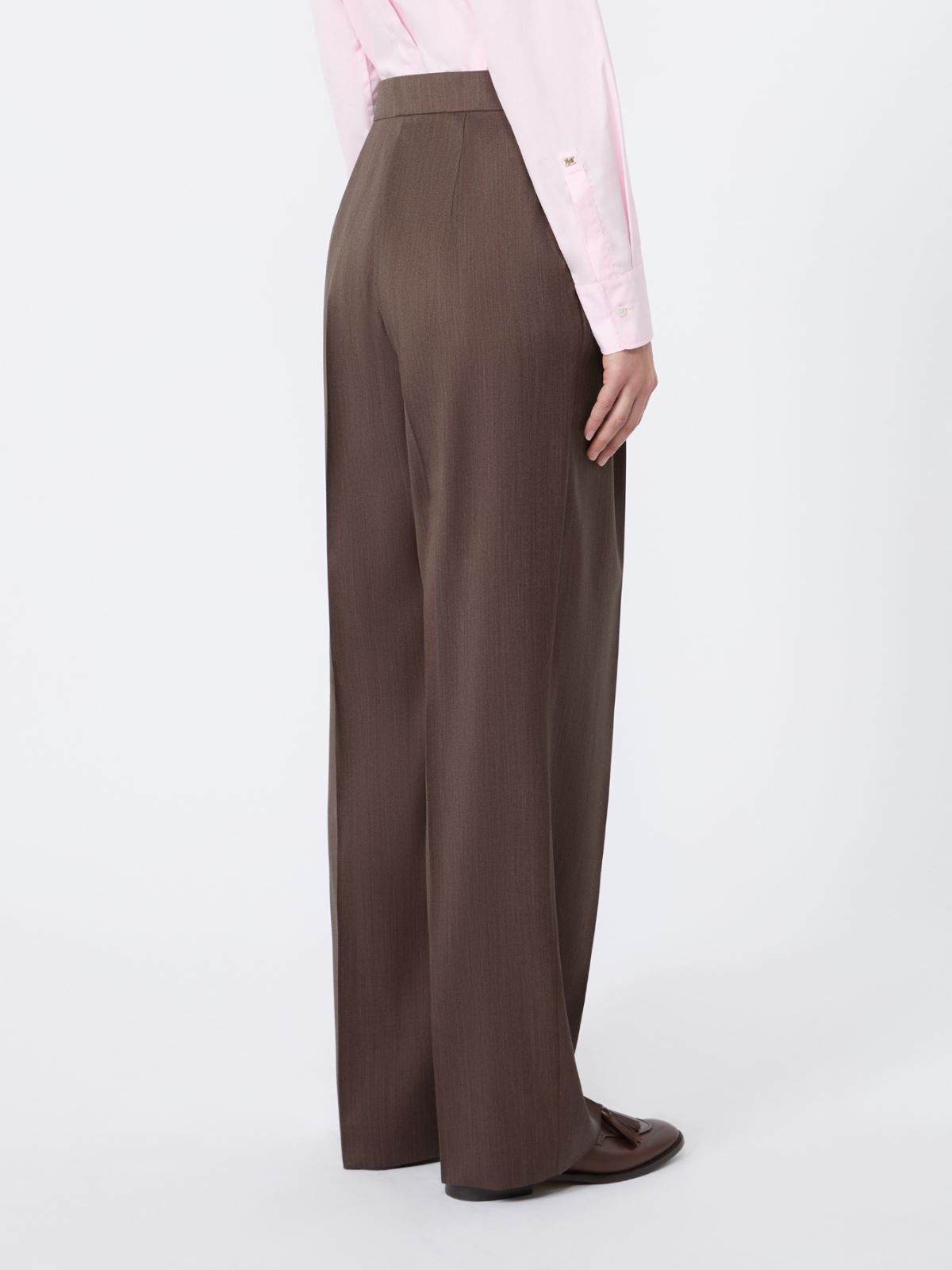 Wool and silk trousers - TOBACCO - Max Mara - 5