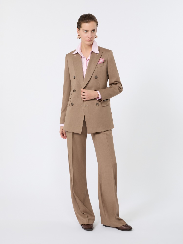 Pantalon en sergé de laine - NOISETTE - Max Mara