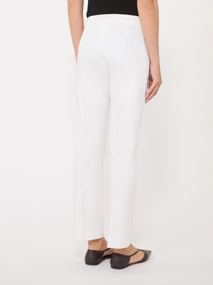Slim-fit cotton satin trousers - SILK - 3