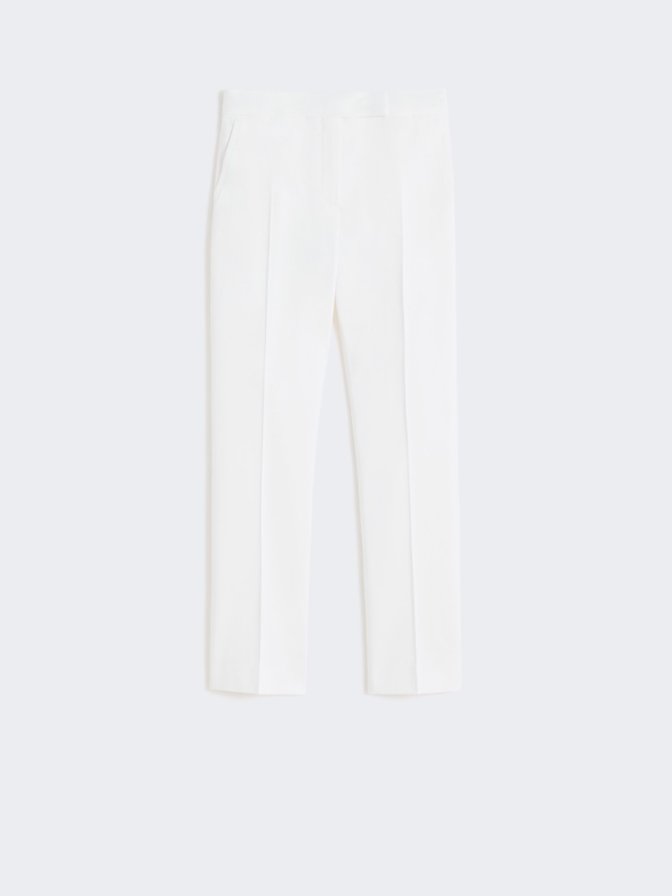 Slim-fit cotton satin trousers - SILK