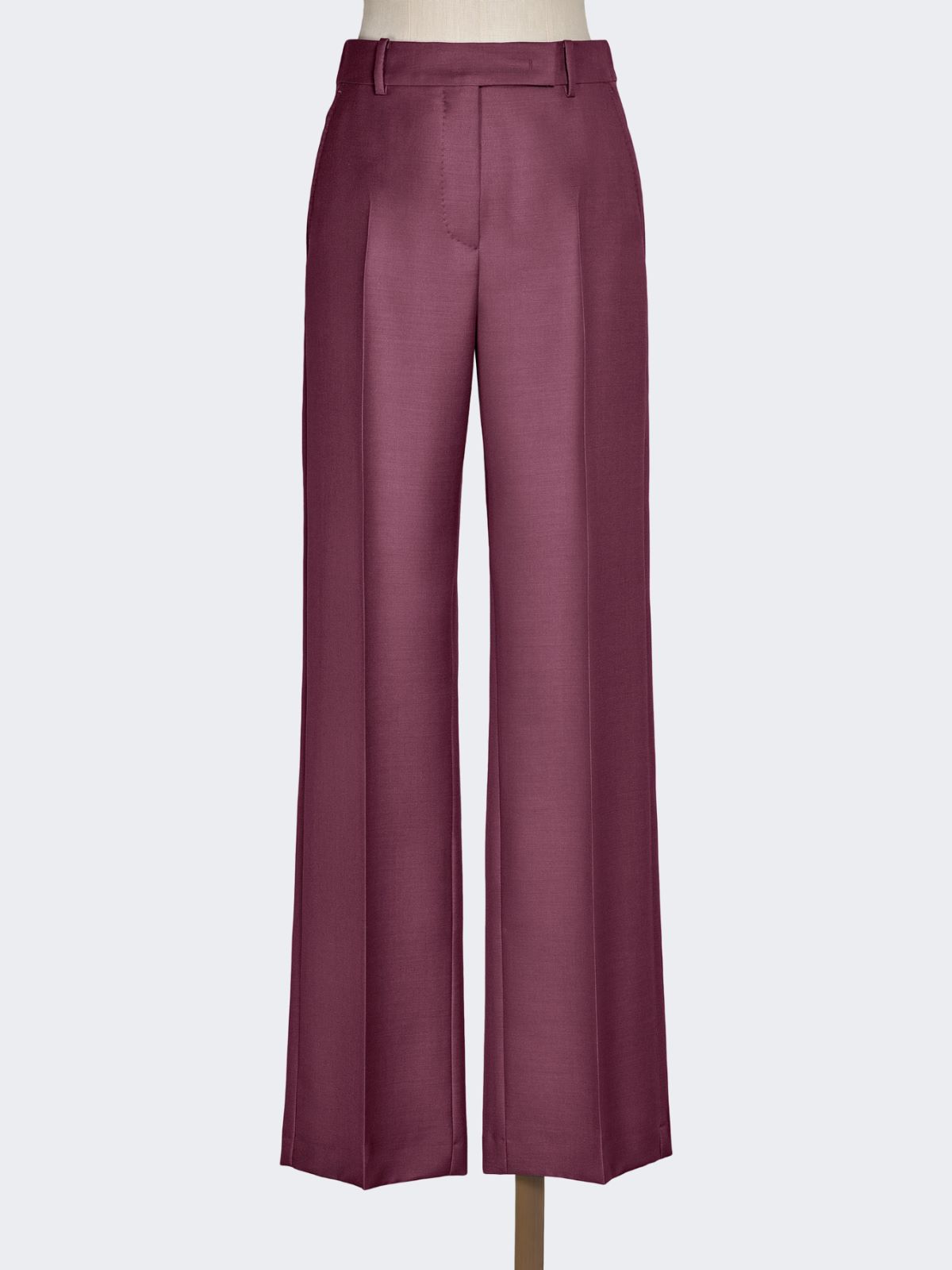 Wool, silk and mohair trousers - WINE-COLOURED - Max Mara - 8