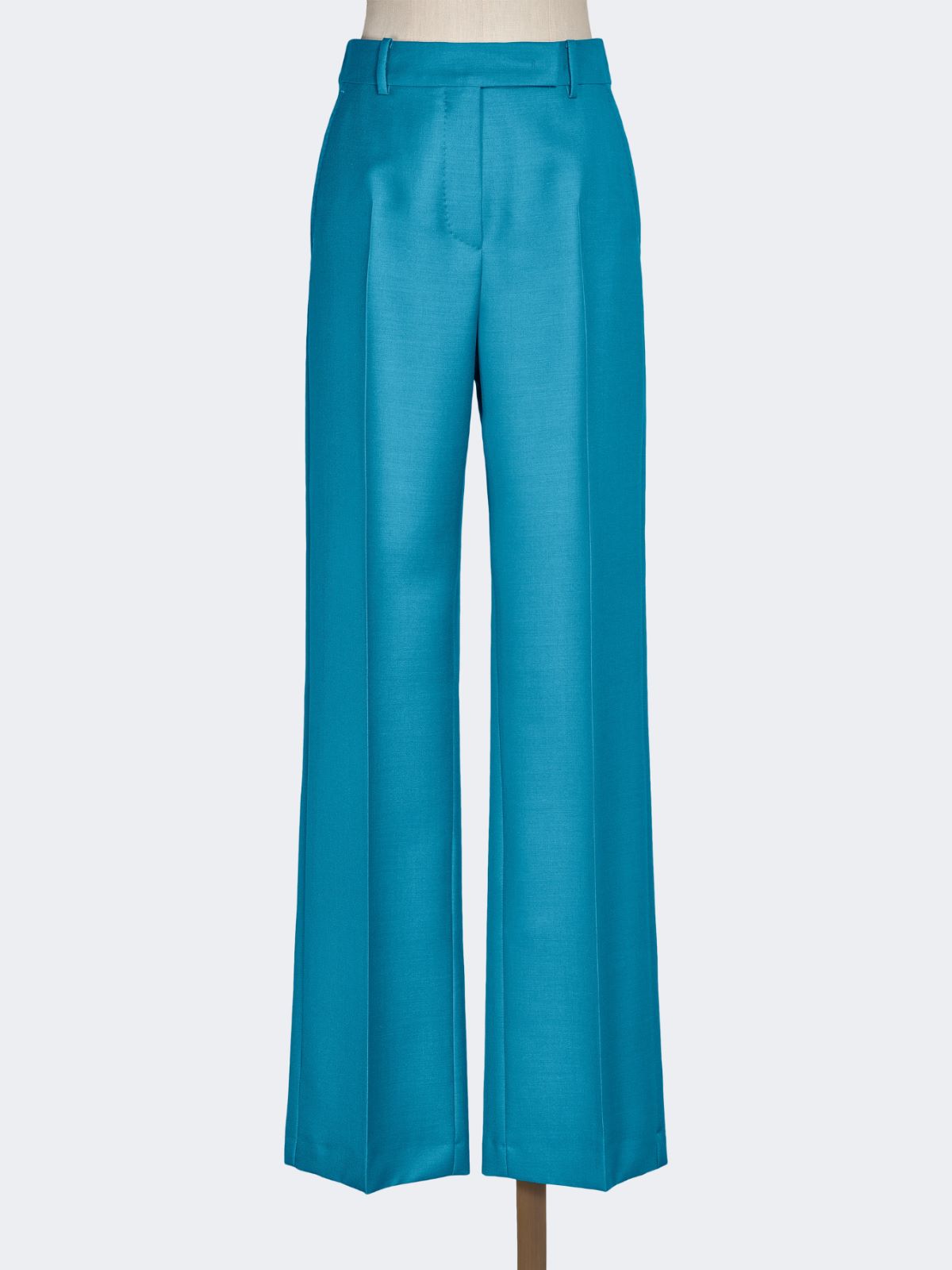 Pantalon en laine, mohair et soie - TURQUOISE - Max Mara - 5
