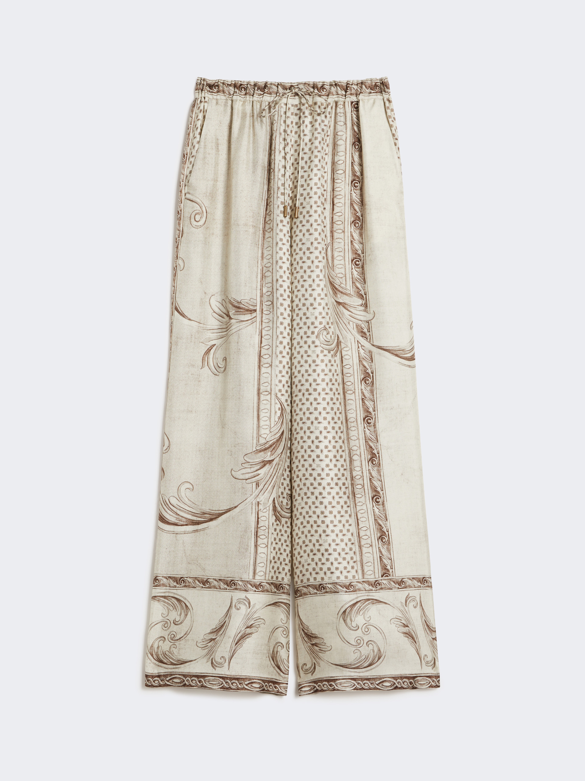 Fluid printed silk trousers - IVORY - Max Mara - 5