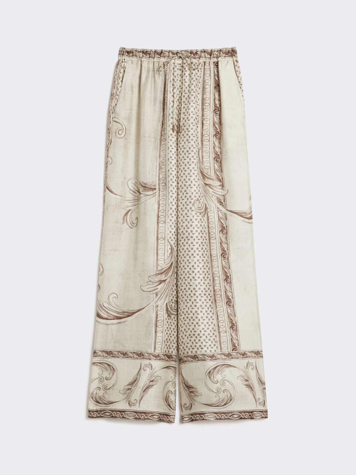 Fluid printed silk trousers - IVORY - Max Mara - 5