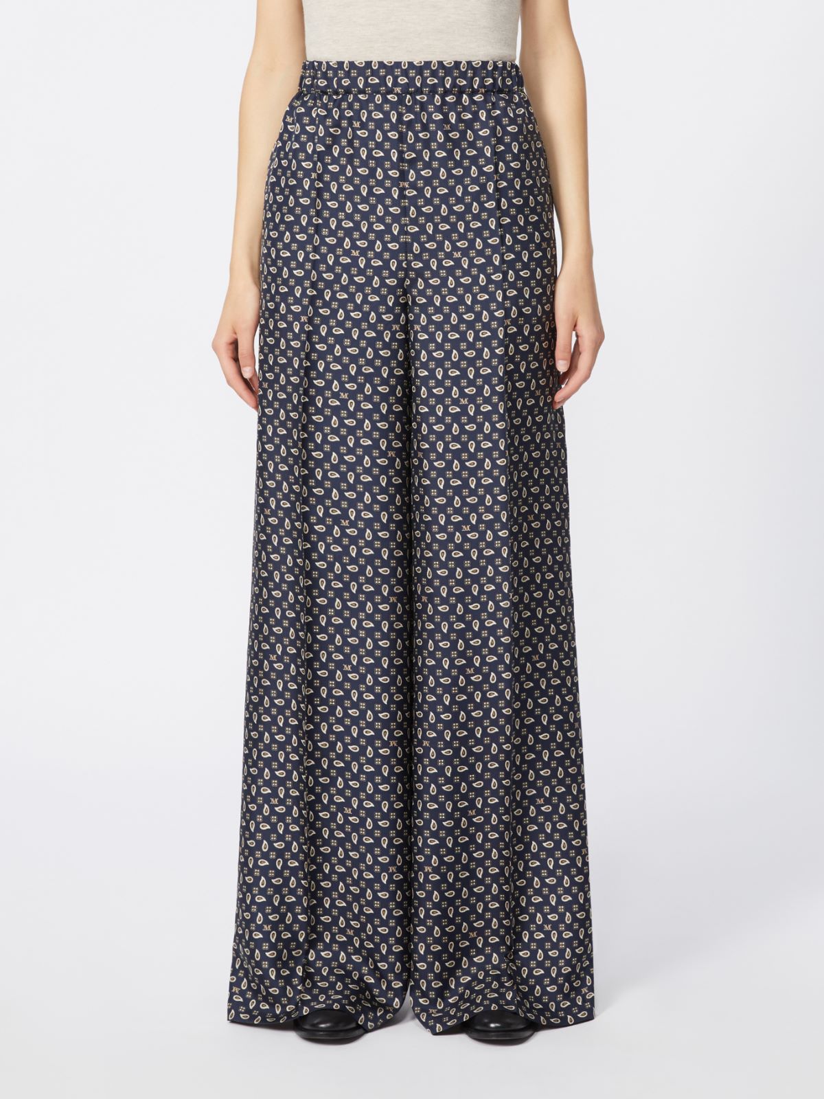 Hose aus bedruckter Seide - ULTRAMARINE - Max Mara - 5