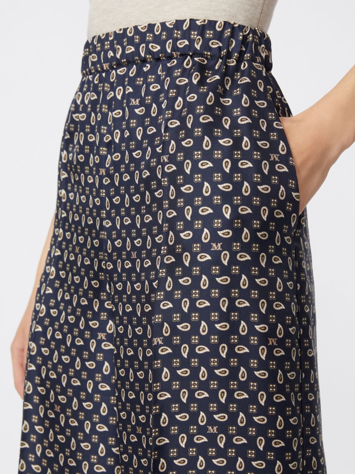 Hose aus bedruckter Seide - ULTRAMARINE - Max Mara - 5
