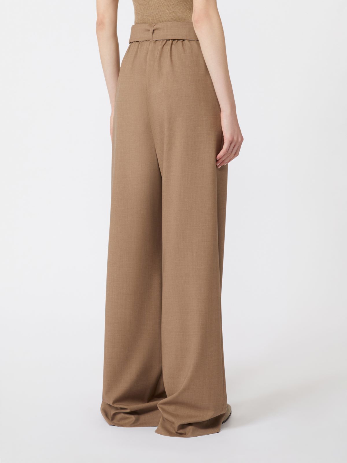 Stretch wool cloth trousers - HAZELNUT BROWN - Max Mara - 4