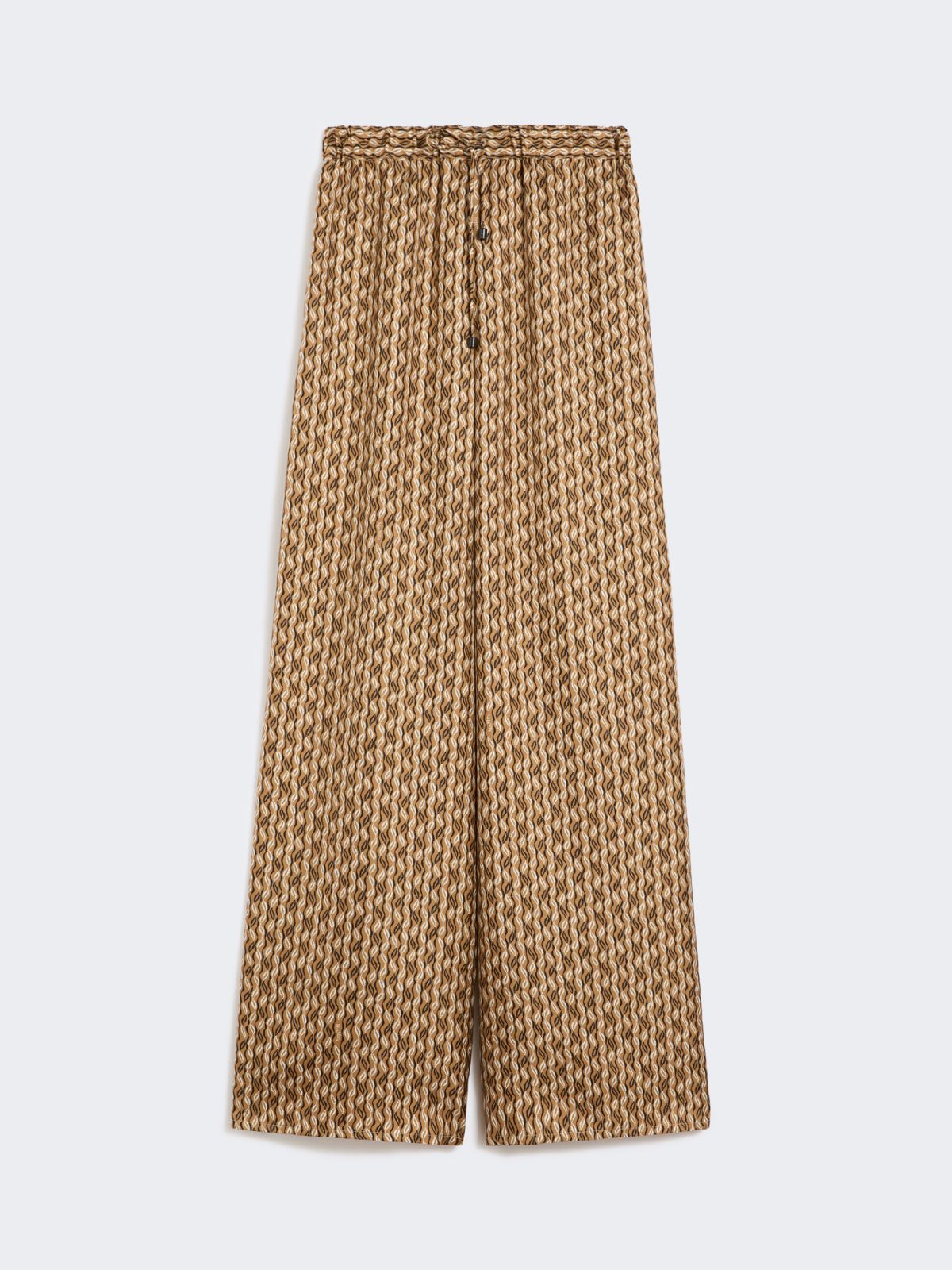 Pantalon large en soie imprimée - NOISETTE - Max Mara - 9