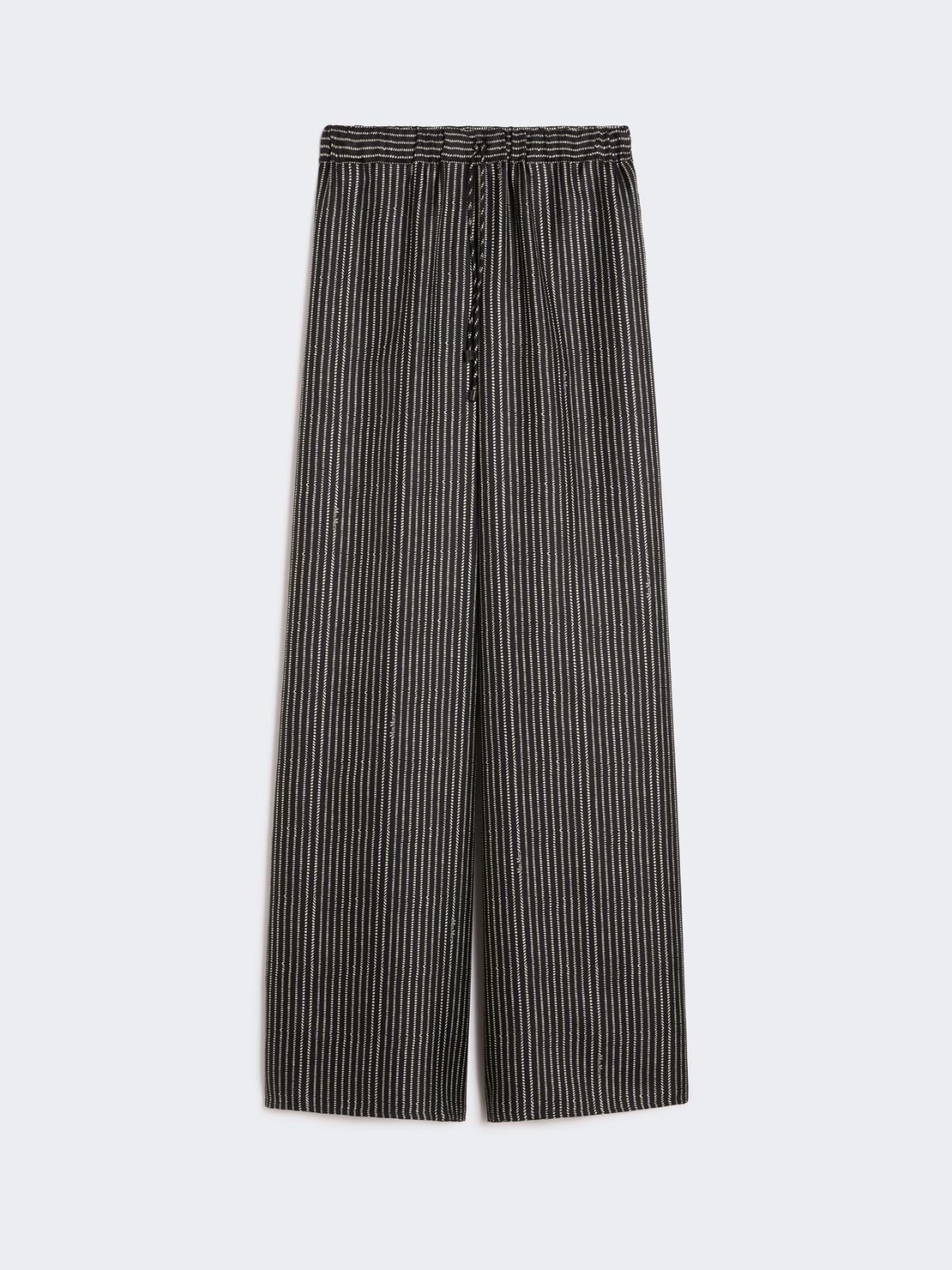 Pantalon large en soie imprimée - NOIR BLANC - Max Mara - 9