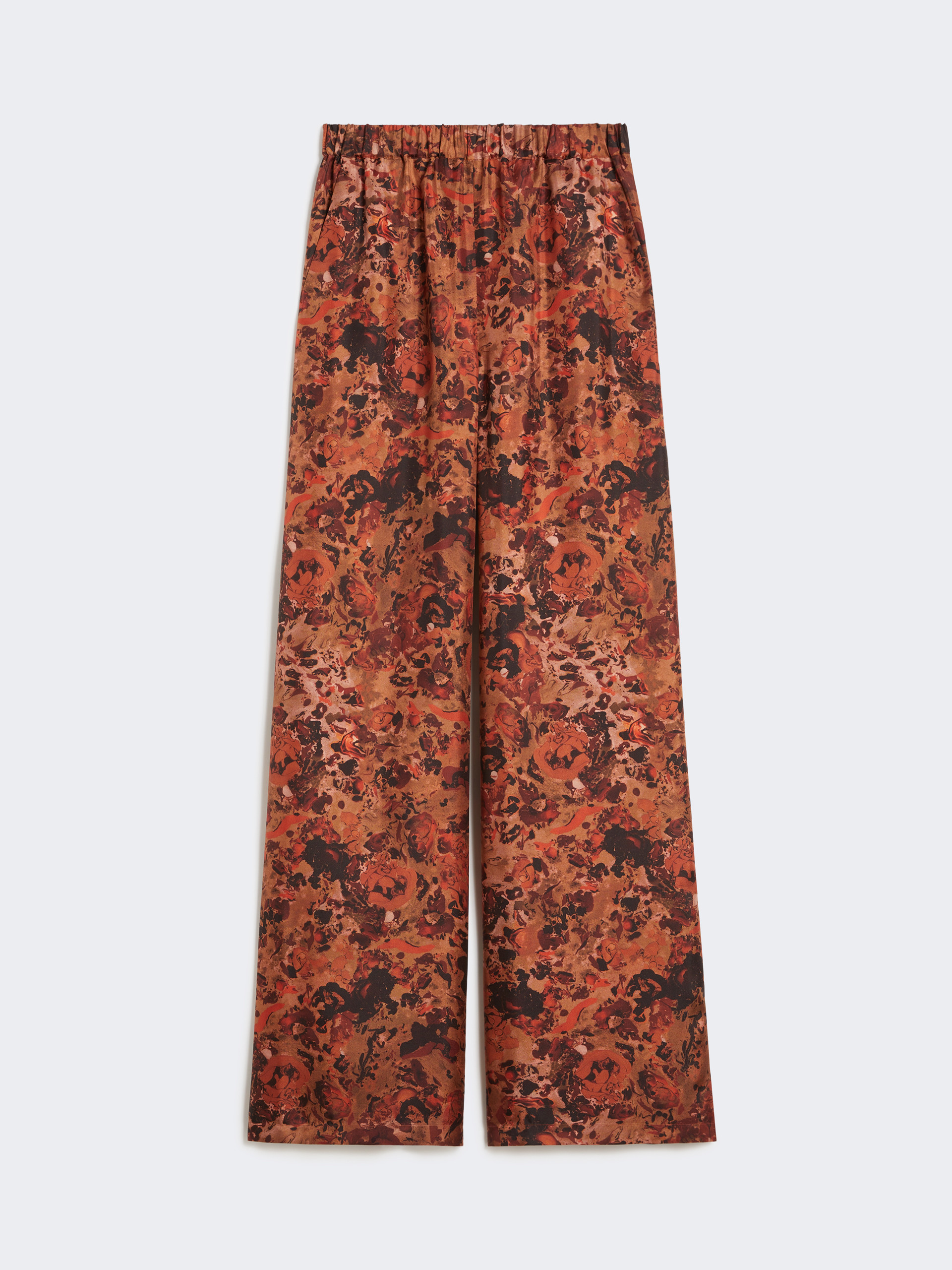 Wide-fit printed silk trousers - TERRA COTTA - Max Mara - 5