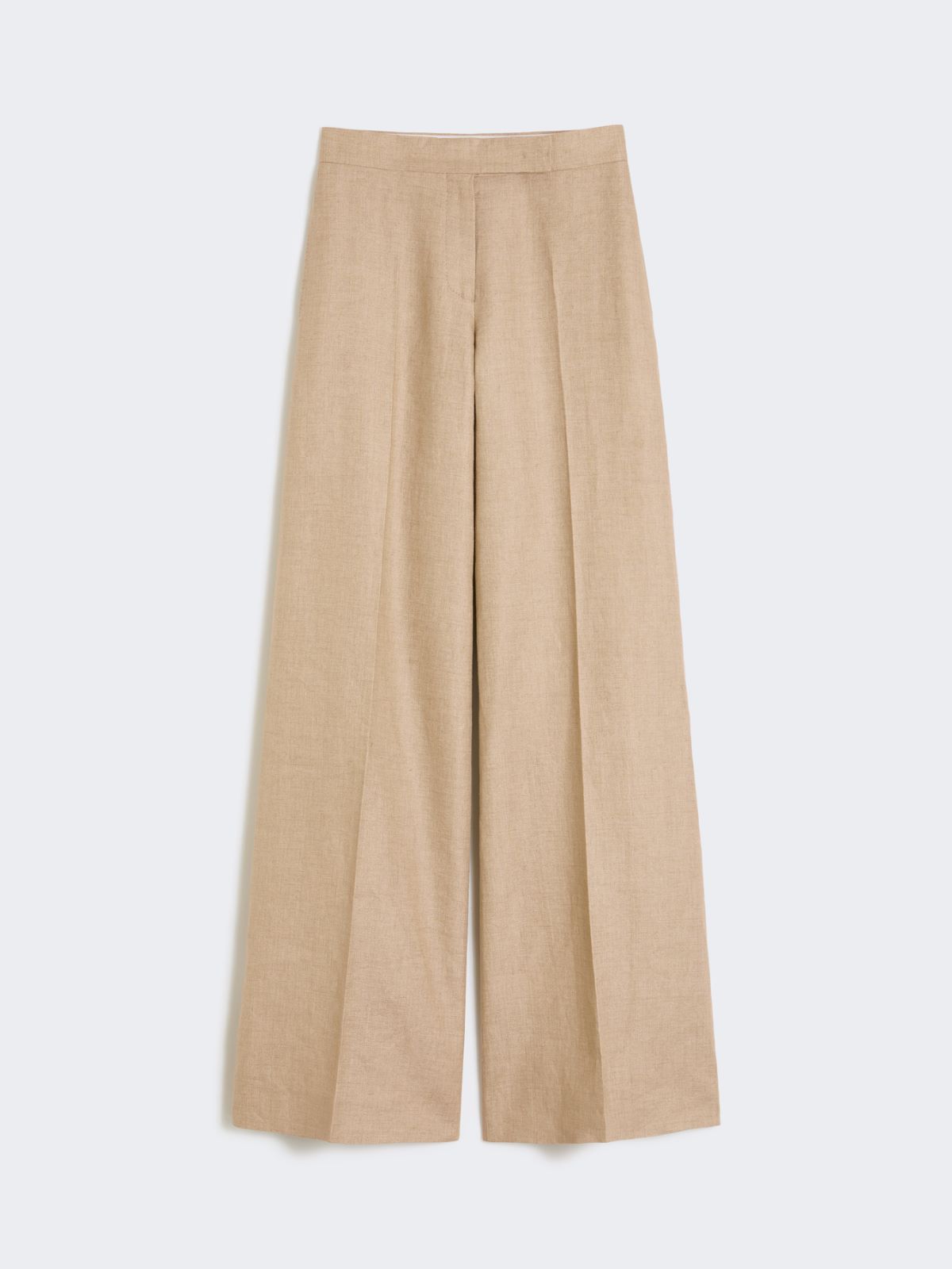 Regular-cut trousers in linen basketweave - CAMEL - Max Mara - 5