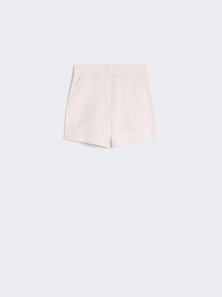 Wool, mohair and silk canvas shorts - BEIGE PINK - Max Mara