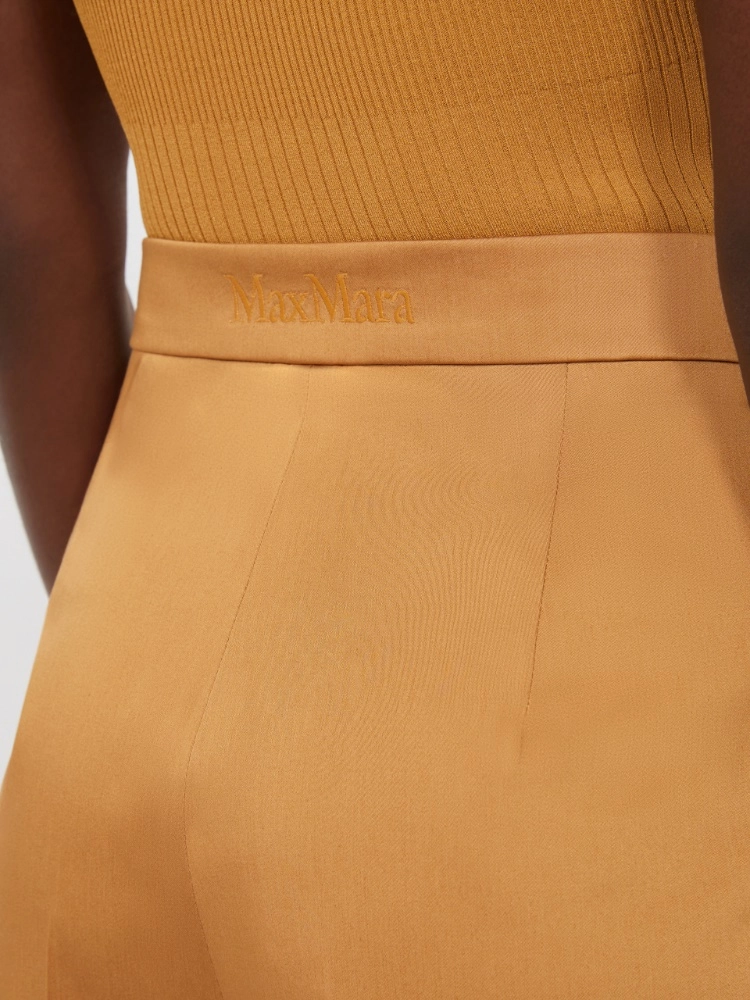 Stretch cotton satin shorts - EARTH - Max Mara - 4