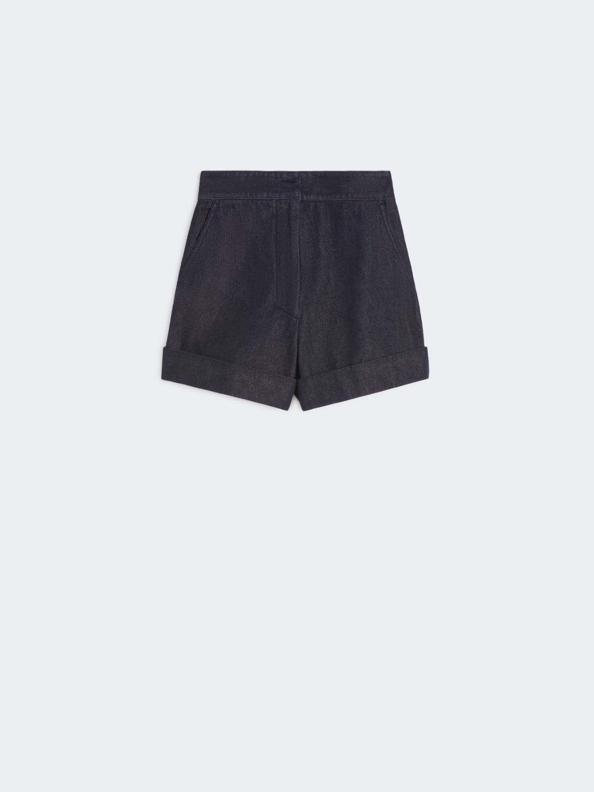 Denim-look cotton shorts - MIDNIGHTBLUE - Max Mara - 4