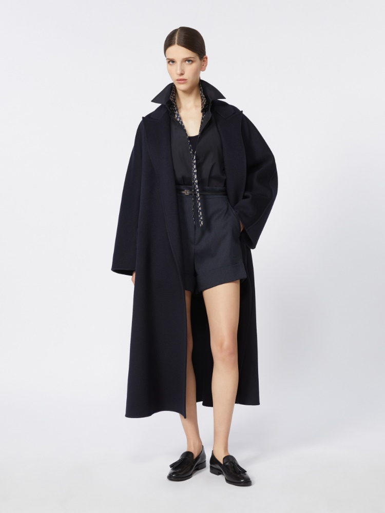 Denim-look cotton shorts - MIDNIGHTBLUE - Max Mara