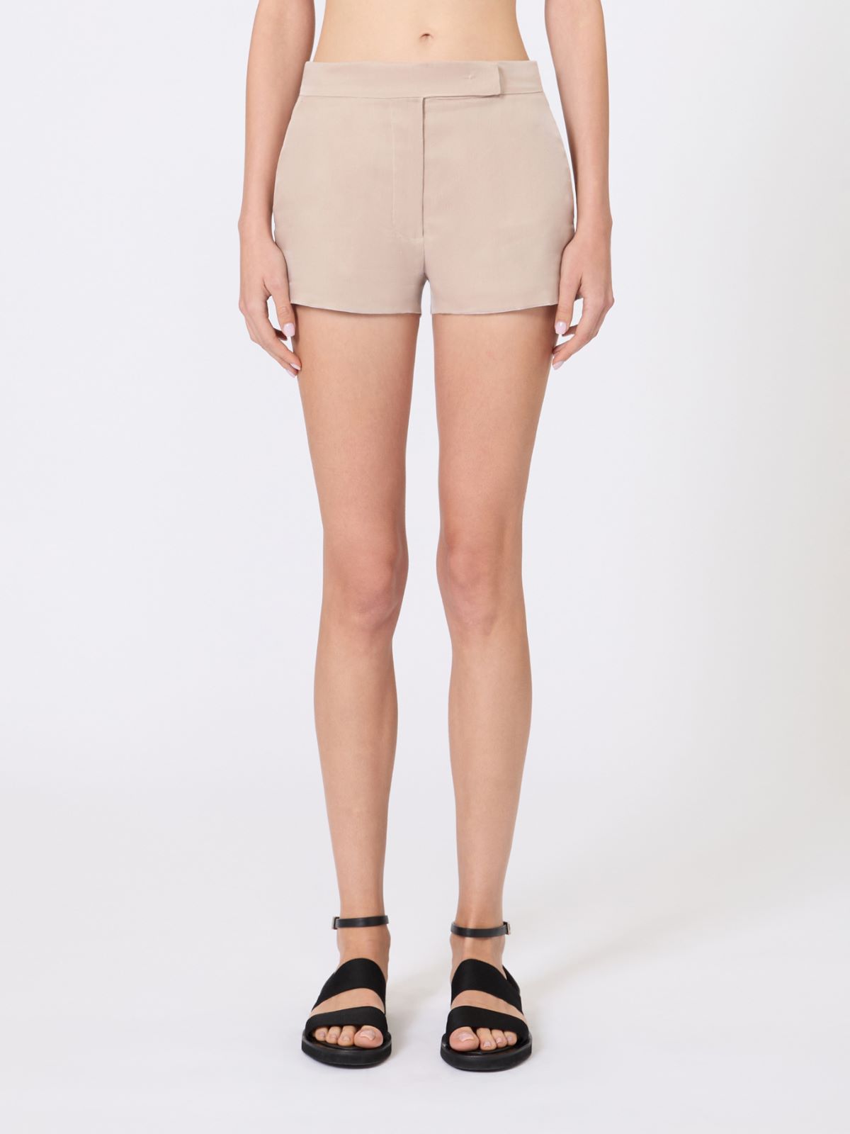 Linen canvas shorts - CAMEL - Max Mara - 2