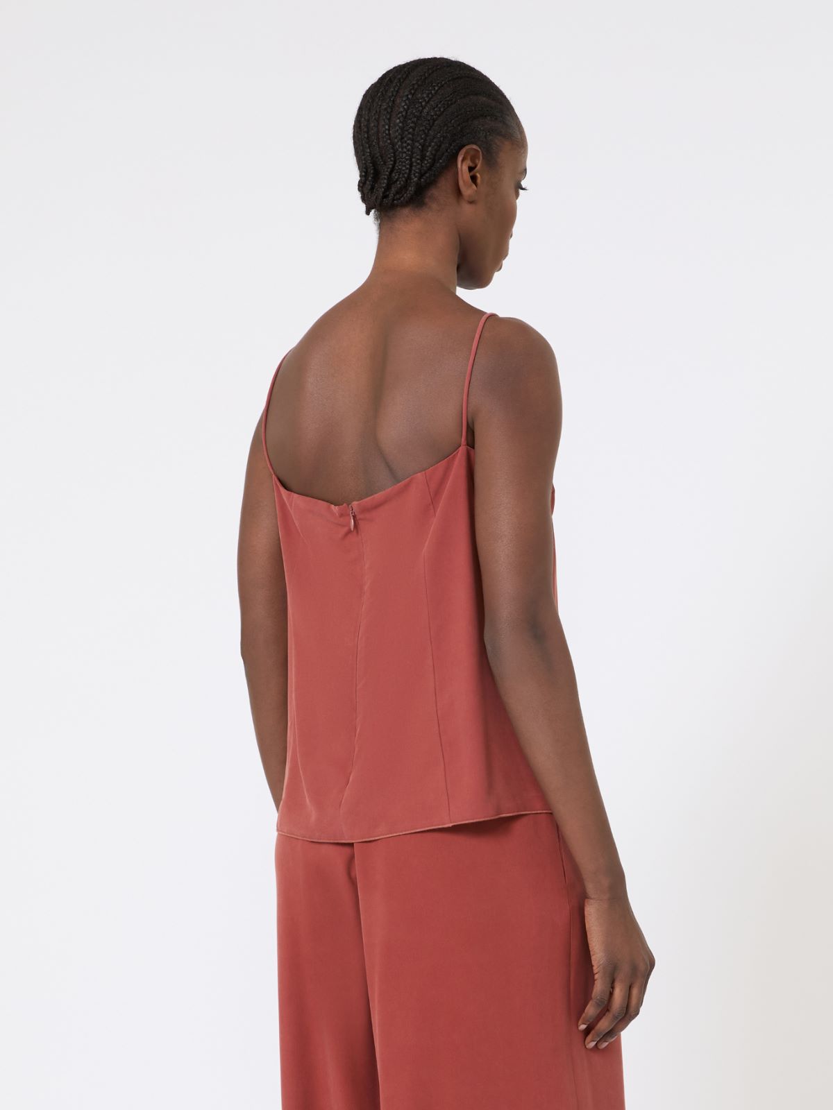 Silk canvas top - TERRA COTTA - Max Mara - 4