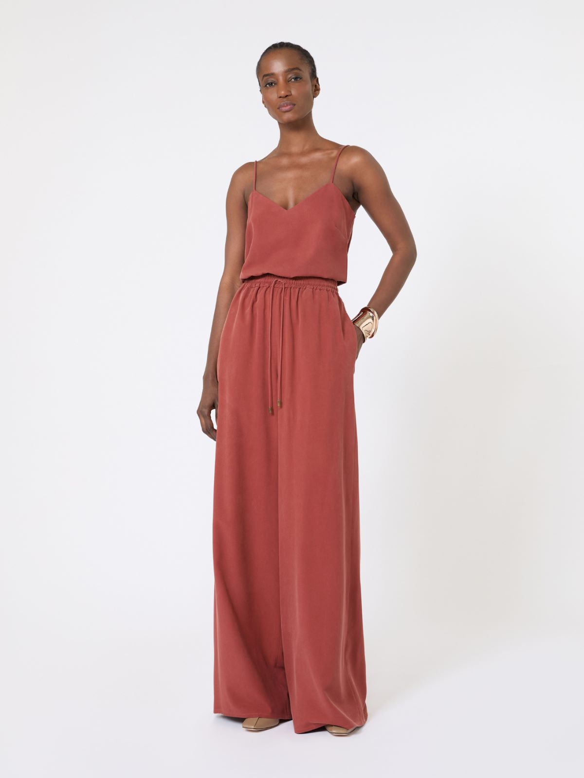 Silk canvas top - TERRA COTTA - Max Mara - 4