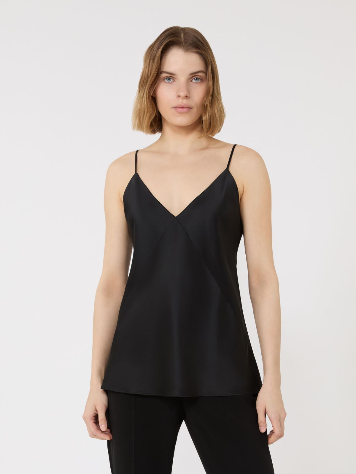 Silk satin top - BLACK - Max Mara - 2