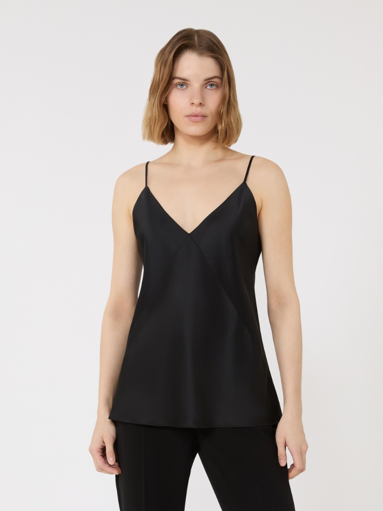 Silk satin top - BLACK - Max Mara - 2