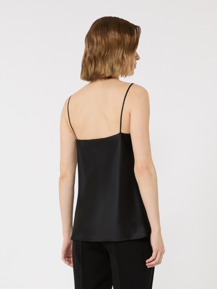 Silk satin top - BLACK - Max Mara - 3