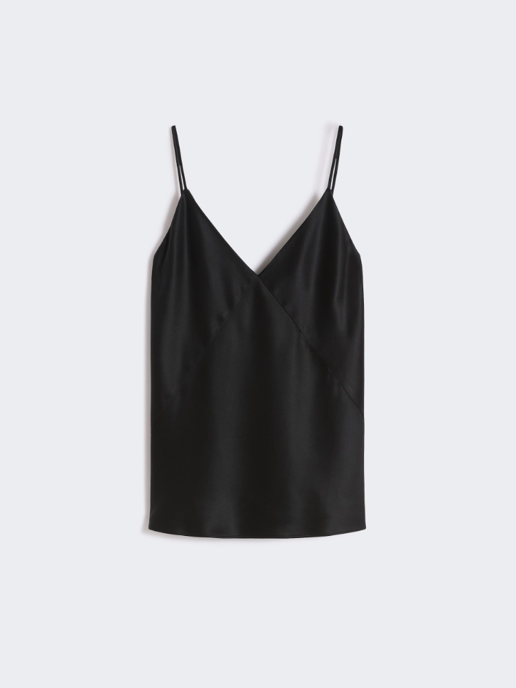 Silk satin top - BLACK - Max Mara