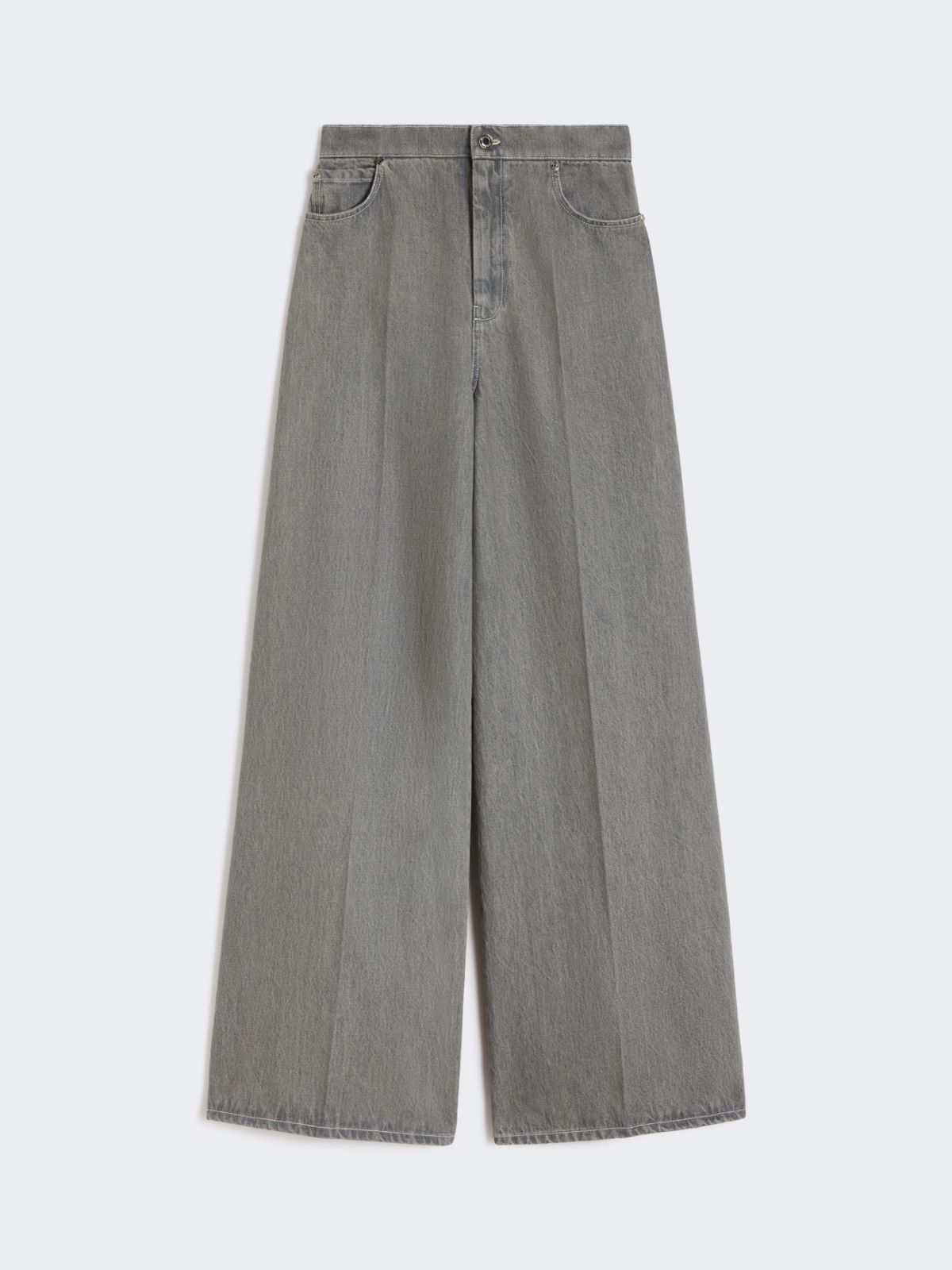 Denim wide-leg trousers - BLACK - Max Mara - 5