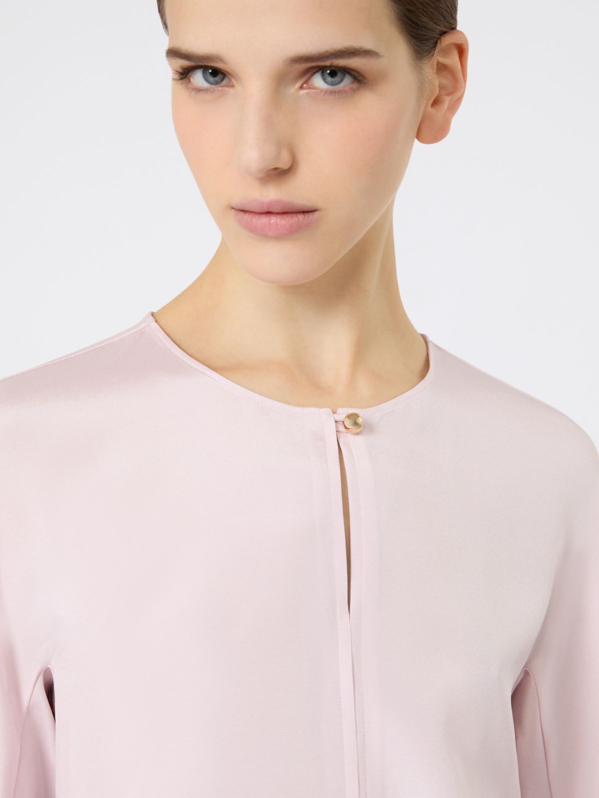 Silk crêpe de Chine blouse - PINK - Max Mara - 5