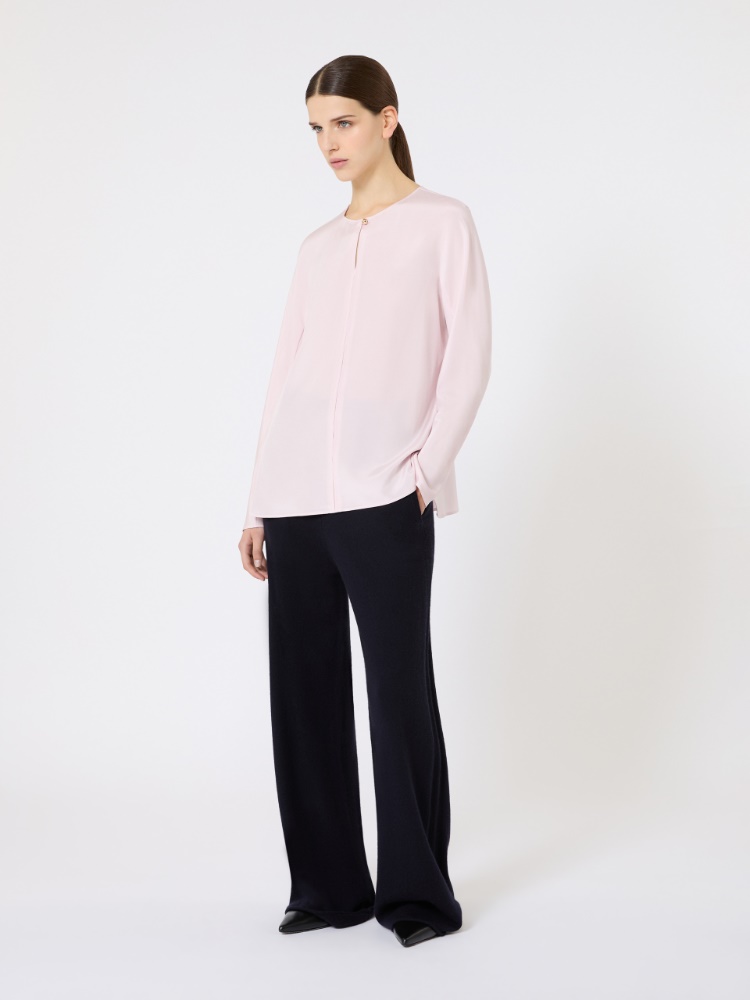 Silk crêpe de Chine blouse + PINK - Max Mara