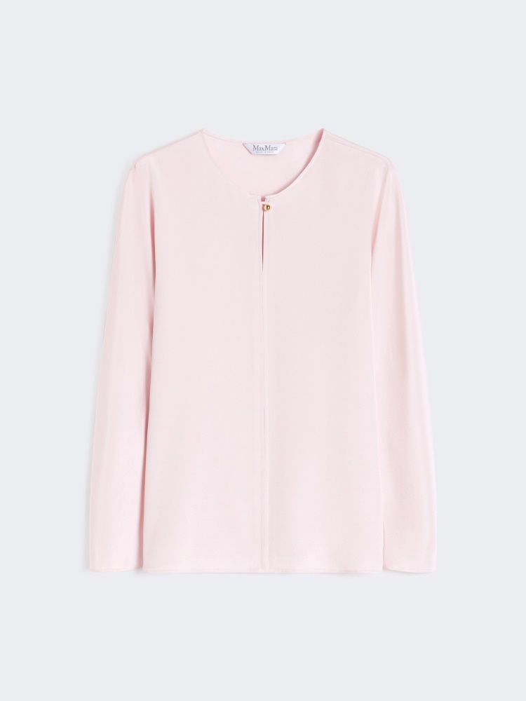 Silk crêpe de Chine blouse - PINK - Max Mara