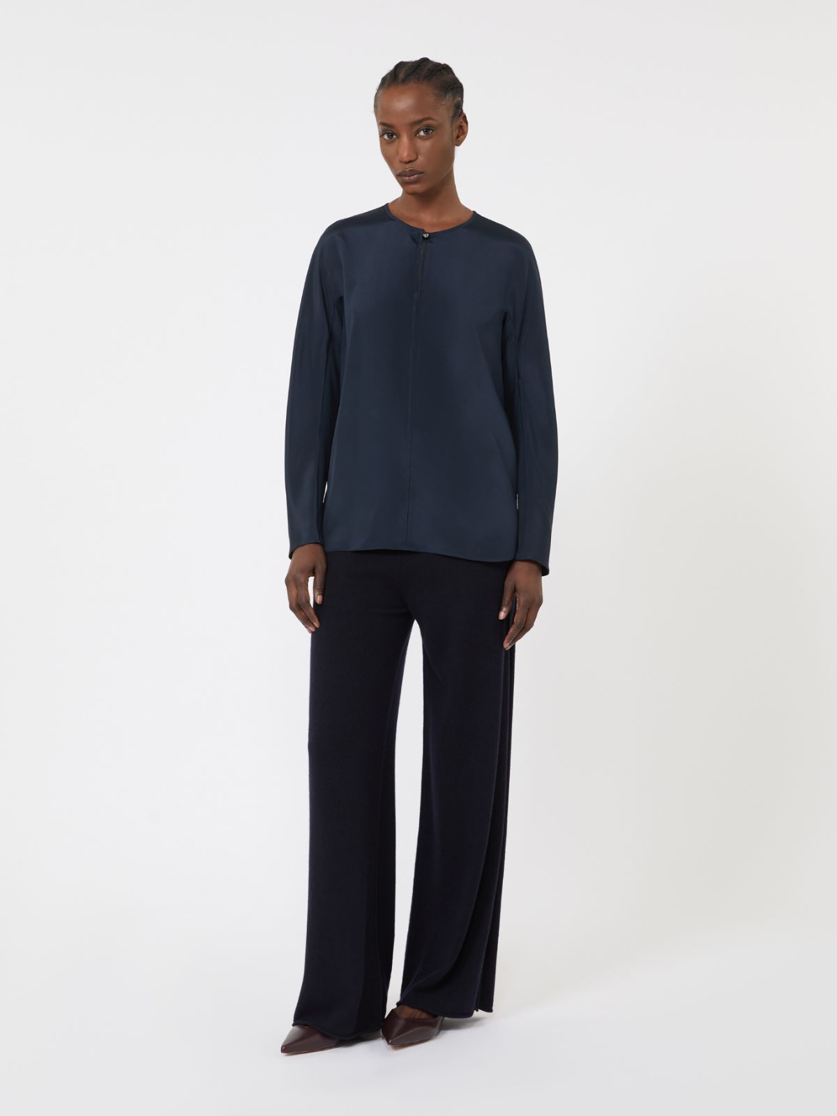 Bluse aus Seiden-Crêpe-de-Chine - ULTRAMARINE - Max Mara - 6